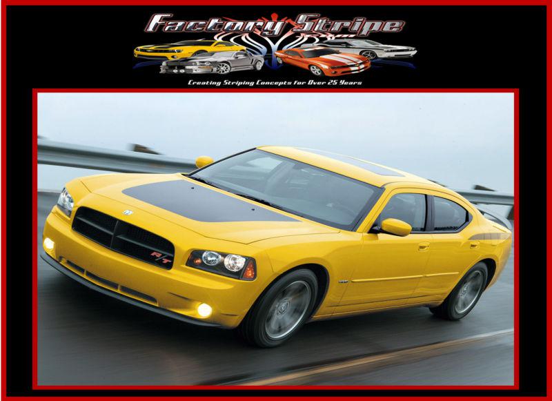 2006 2010 dodge charger hood blackout panel decal factory stripe