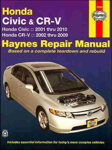 2007 2008 2009 2010 honda civic & cr-v complete repair shop service  manual
