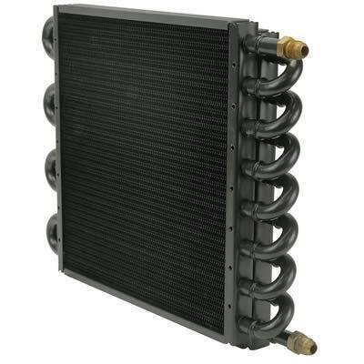 (2) derale tube and fin engine oil cooler 13300 10" x 14.5" -6 an inlet/outlet