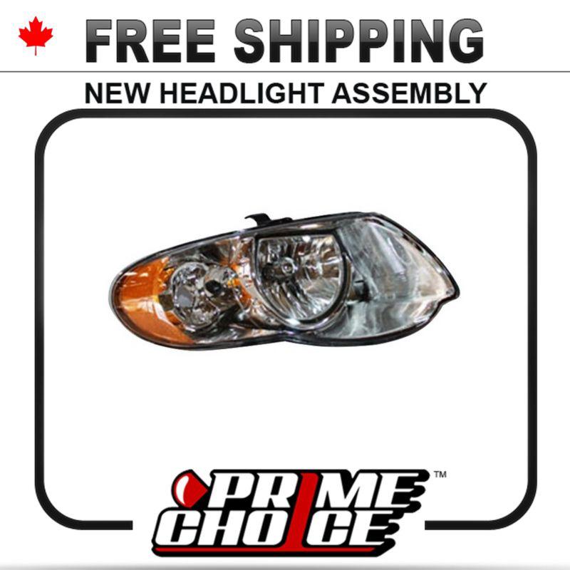 05-07 town and country headlight headlamp assembly right passenger side w/ bulb