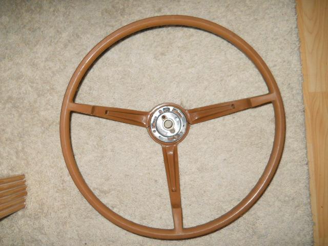 Vintage steering wheel. tan. car truck collectable restoration.40's,50 's,60's
