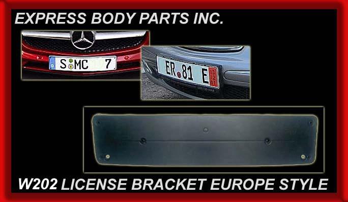 94-00 w202 license bracket europe bumper mounting c220 c230 c280 c43 new       