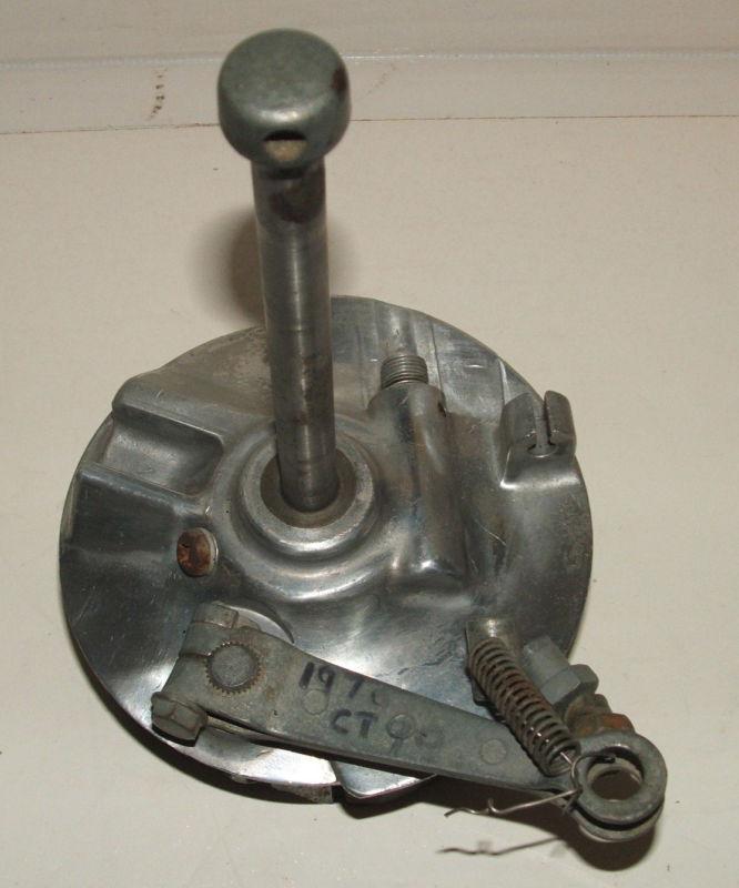 1970  honda ct 90  front backing  plate, brakes, speedometer drive and axle # 38