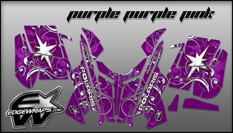 Polaris pro-rmk rush custom graphics kit -  purple purple pink