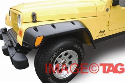 6 " jeep wrangler fender flares 1997-2006 tj pocket style made by tag (tx)