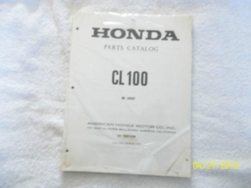 Genuine honda cl100 parts list catalog  