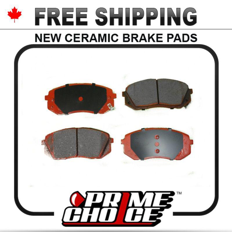 New premium complete set of front ceramic disc brake pads with shims