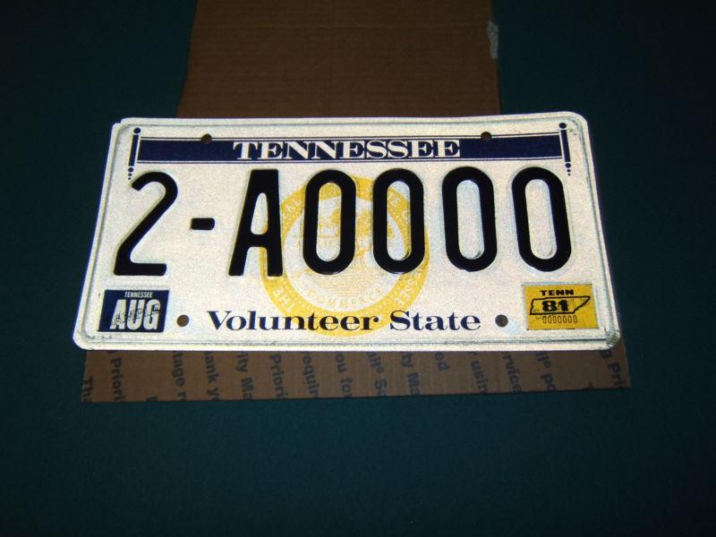Rare vintage tennessee 81' license plate sample~seldom seen~