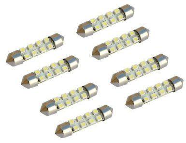 Cutequeen 42mm 8-smd white festoon led bulbs lot of 8 free shipping