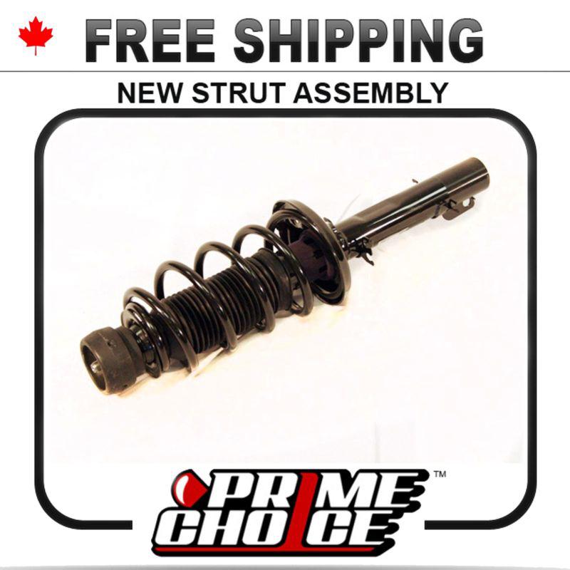 Quick install complete strut and spring assembly for front left or right side