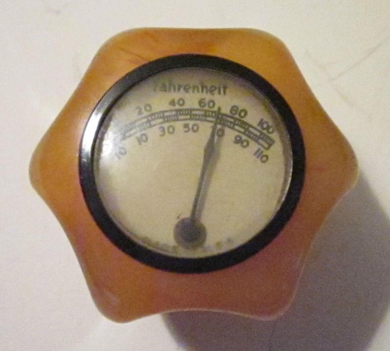 Vintage bakelite shift knob w/ thermometer, harley, indian