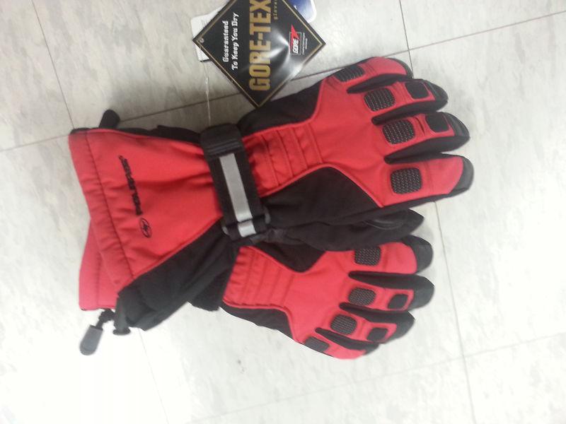 Polaris red and black gore-tex primo gloves - size large - new- free ship