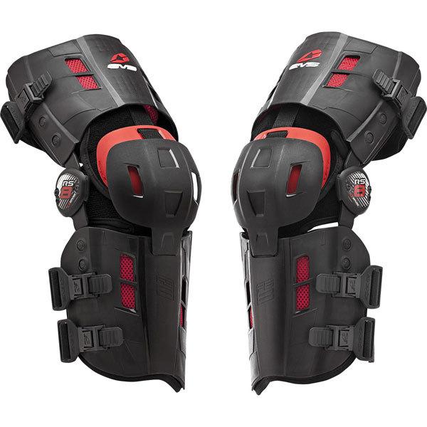 Black/red xl evs sports rs8 knee brace pair