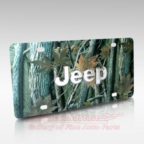 Jeep 3d camouflage stainless steel license plate, licensed product, + free gift