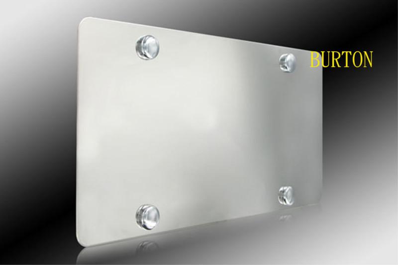 Blank stainless steel heavy metal mirror chrome license plate-fits kia subaru