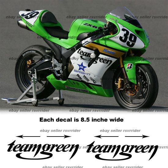 Teamgreen decal sticker for kawasaki motorcycles