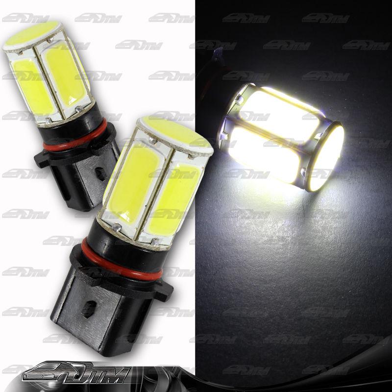 1x pair p13w white cob chips on board fog light drl replacement light bulbs