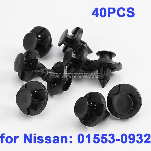 40pcs x plastic rivet fastener bumper mud flaps push clips for nissan infiniti