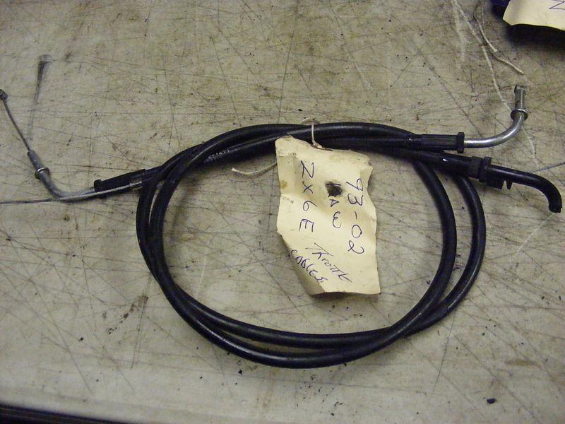 93 02 kawasaki zx6e zx600e throttle cables