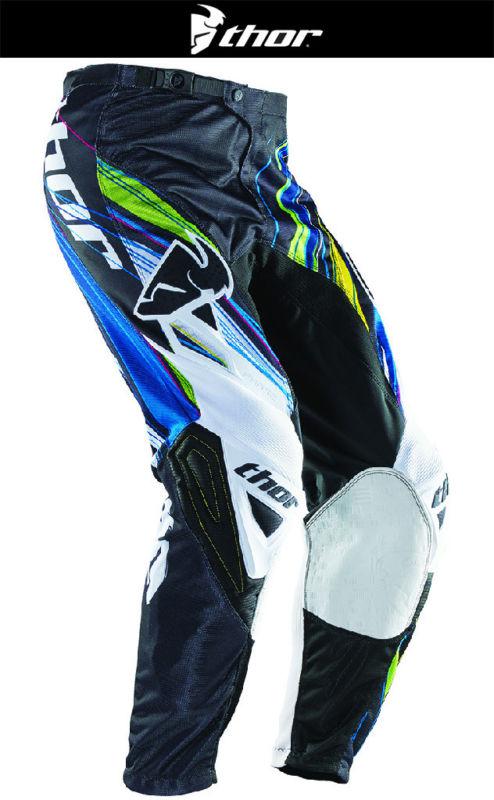 Thor phase vented wired blue black green sizes 28-44 dirt bike pants motocross