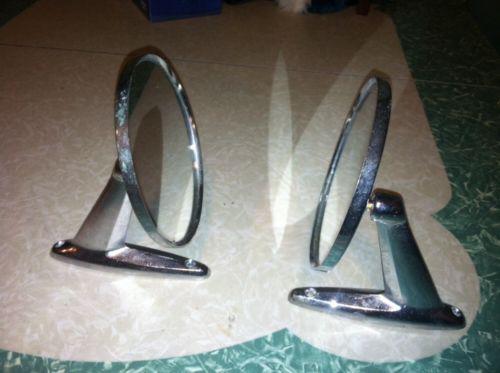 Pair of vintage chrome round car mirrors-nice!!