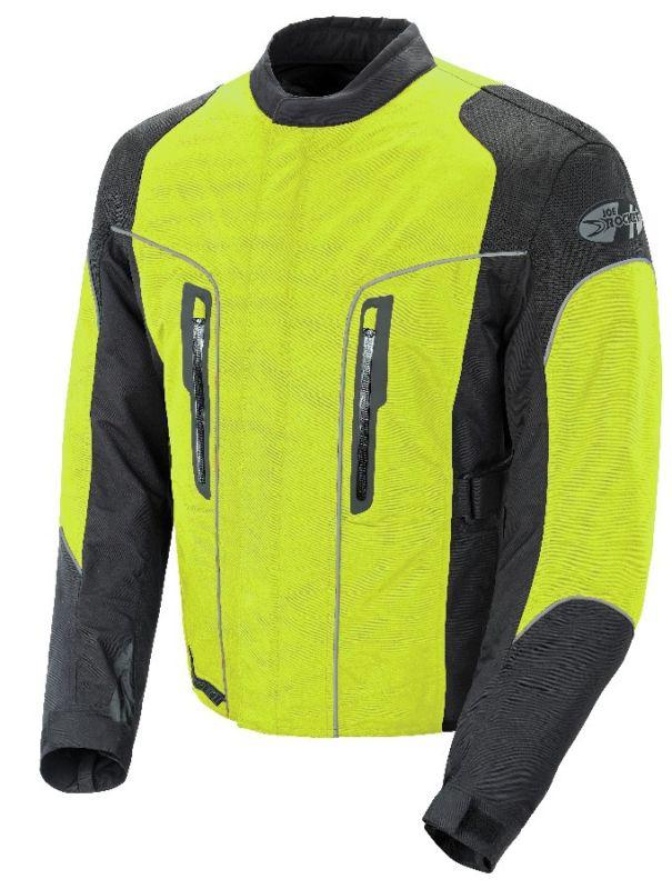 Joe rocket alter ego 3.0 hi-viz neon large motorcycle jacket yellow visibility