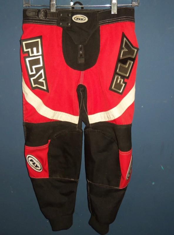 Fly racing motocross mx pants size 26  orange black white  excellent  no reserve
