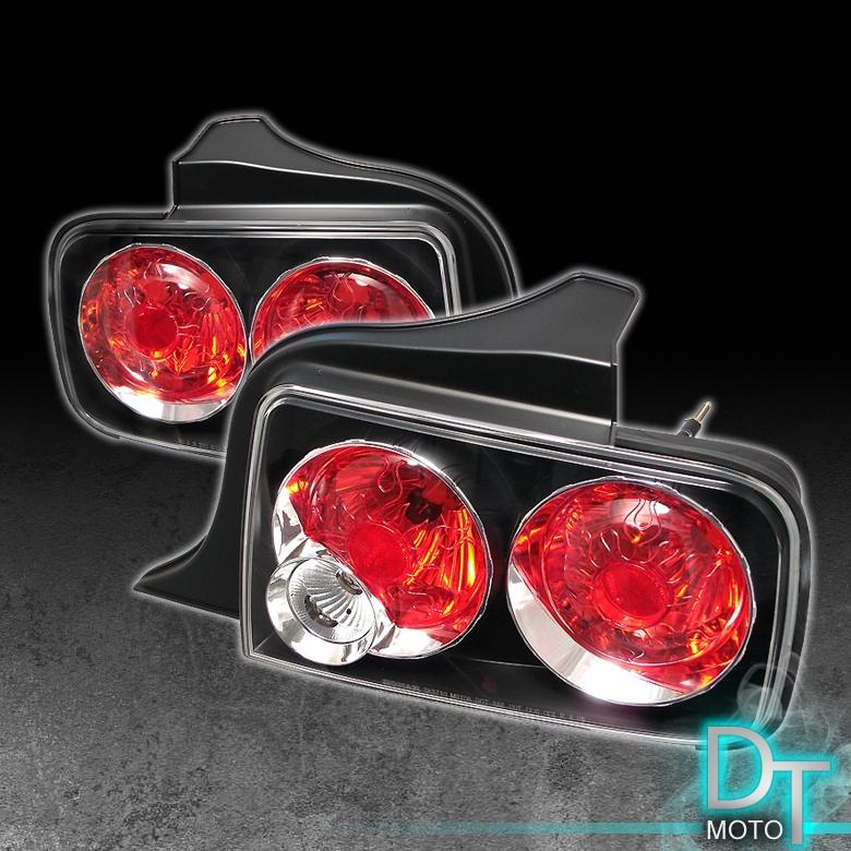 Black 05-09 ford mustang altezza rear tail lights brake lamps left+right sets