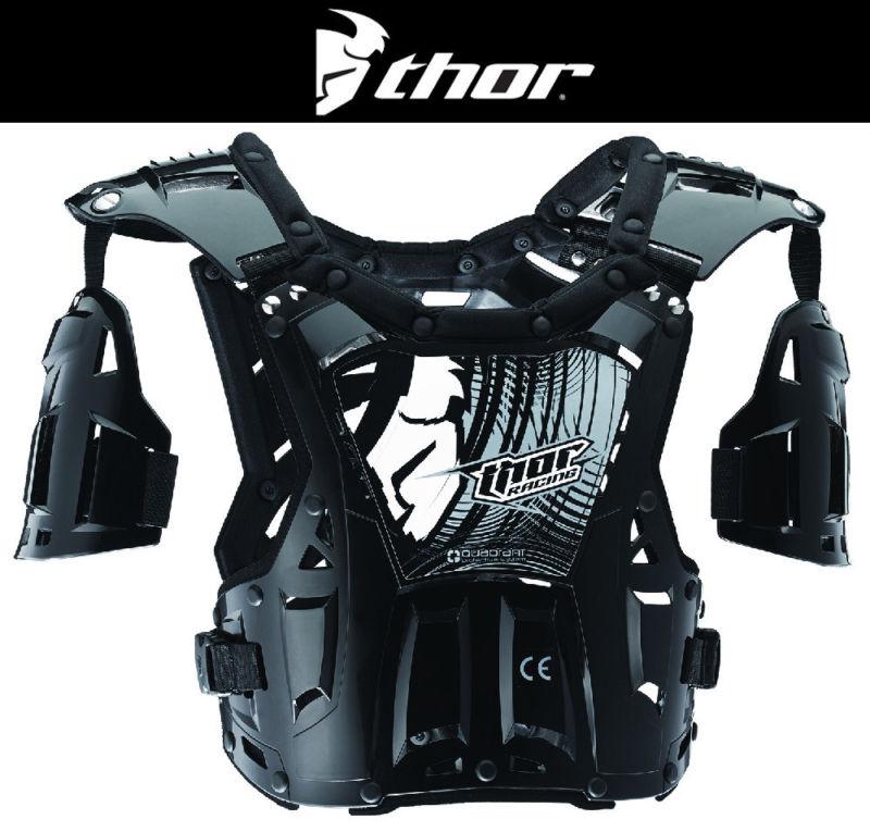 Thor youth black quadrant dirt bike roost guard chest protector mx atv 2014