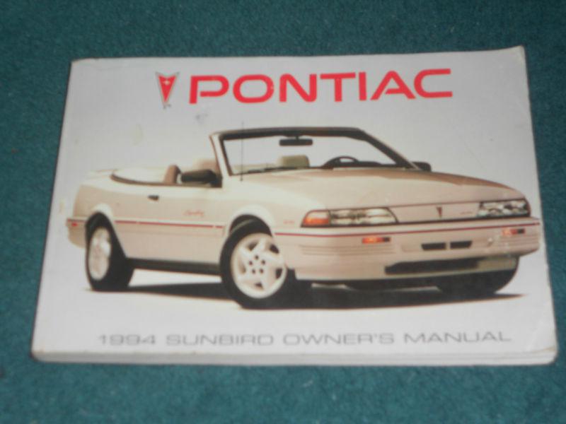 1994 pontiac sunbird owners manual original guide book!