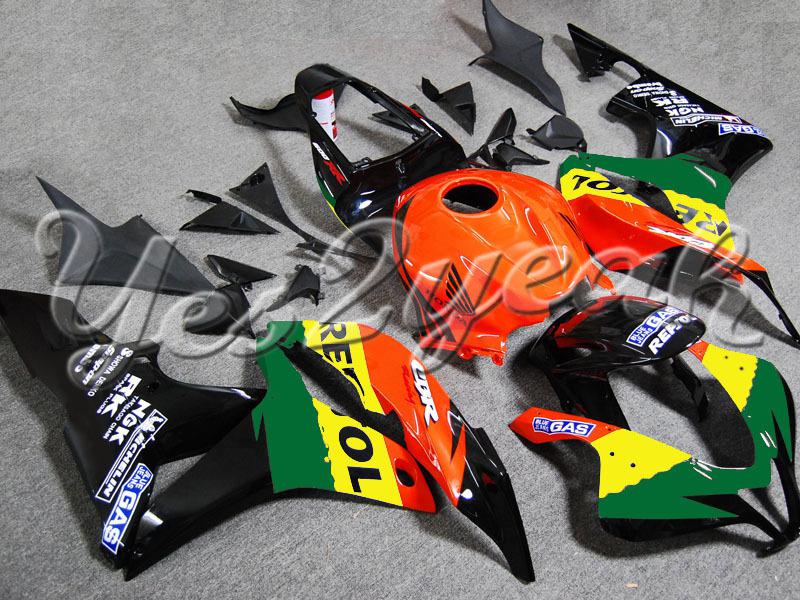 Injection molded fit 2007 2008 cbr600rr 07 08 repsol green fairing zn196