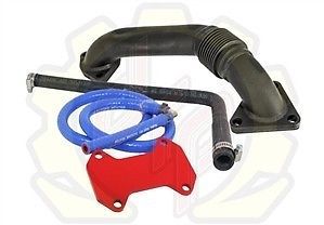 Deviant race parts egr delete with up-pipe for 2011-early 2015 lml duramax 6.6l