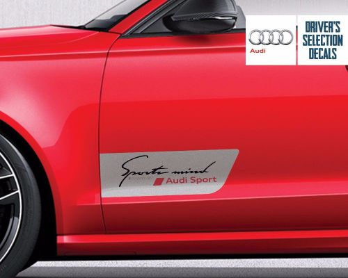 Sports mind door decal audi powered by audi sport decal sticker graphics