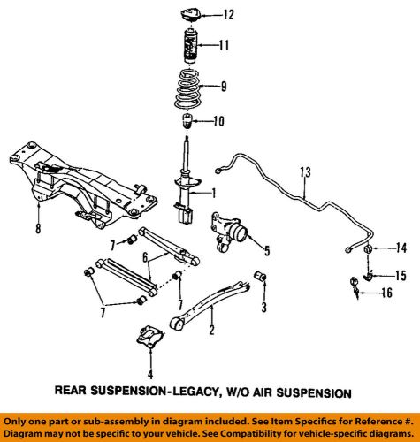 Subaru oem 90-99 legacy rear suspension-trailing arm bushing 20271aa021