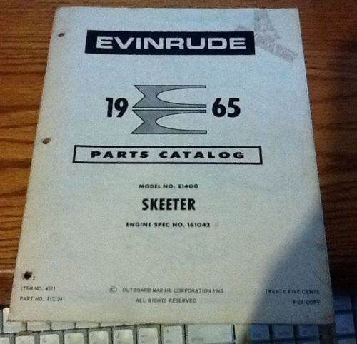 1965 evinrude parts catalog skeeter e1400 snowmobile