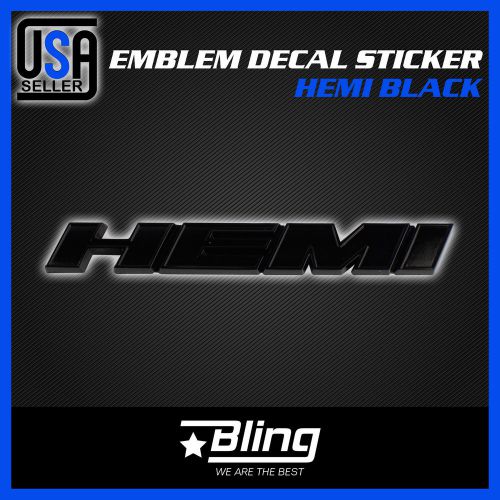 2pcs black hemi fender side badge emblem for jeep dodge chrysler hemi style