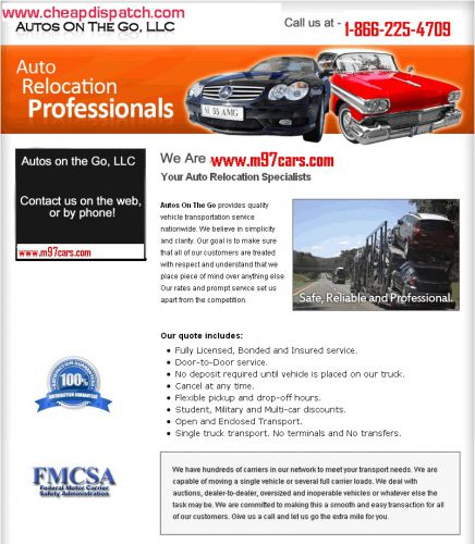 Arizona auto transport bonded &amp; insured