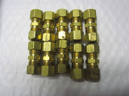 7 pieces  brass  7/16&#034; compression fittings oil air gas free ship usa