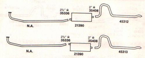 1972-1973 plymouth fury &amp; suburban dual exhaust, aluminized, with 440 engine