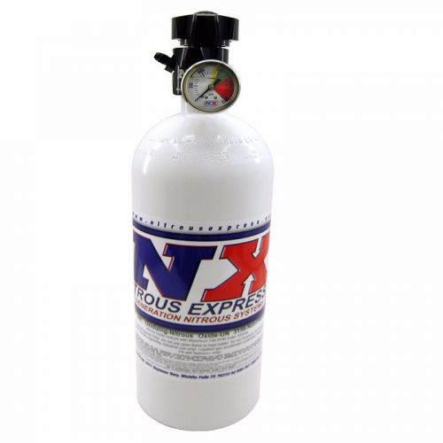 Nitrous express 10lb bottle w lightning valve &amp; gauge nx-11101