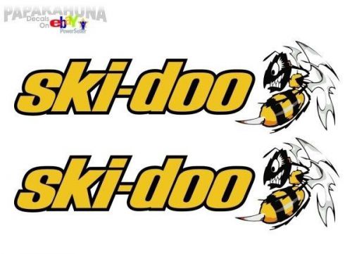 2 ski-doo killer bee 28&#034; vinyl decals snowmobile sled trailer graphic stickers