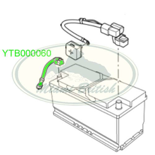 Land rover negative battery cable range 03-09 ytb000060 oem