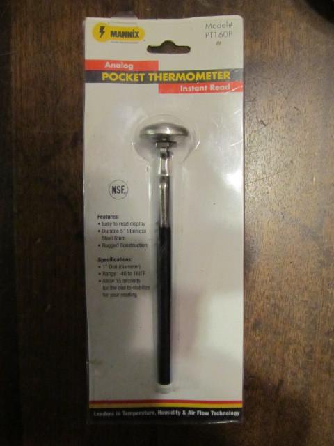 Mannix analog pocket thermometer pt160p -40 to 160 degrees