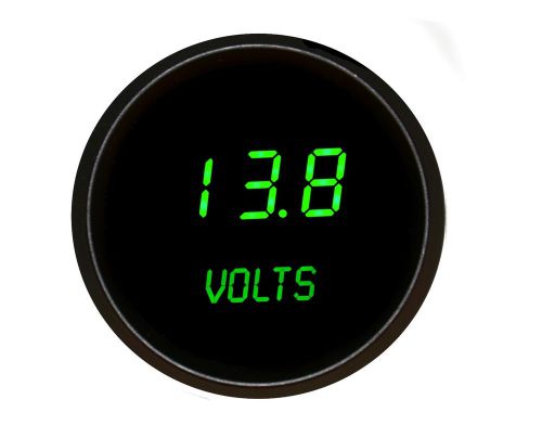 52mm green digital led volt gauge intellitronix made in usa! lifetime warranty!