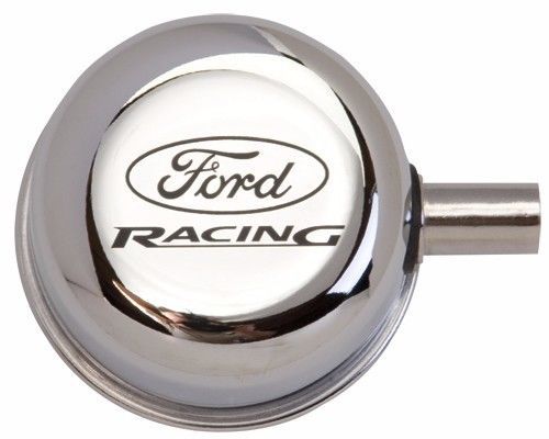 Ford racing chrome push in oil filler cap breather closed crankcase m-6766-frvch