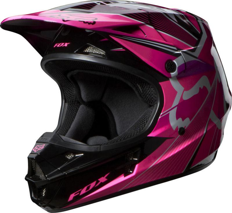 Fox racing mx motocross v1 radeon helmet pink graphics 07132 new with tag