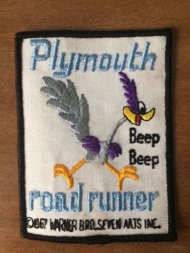 Vintage 1967 plymouth road runner jacket patch