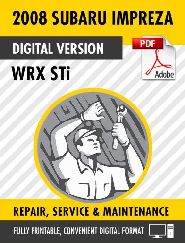 2008 subaru impreza 2.5i wrx sti factory repair service manual