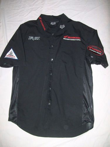 Euc, fox racing honda motorcycle technician pit shirt (large),hrc,crf 250/450