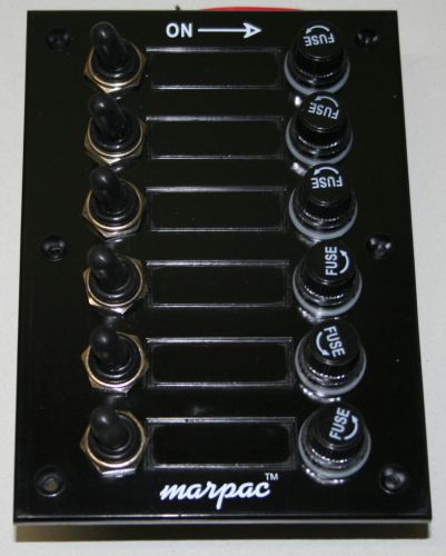 6 gang fused switch panel with switch boots